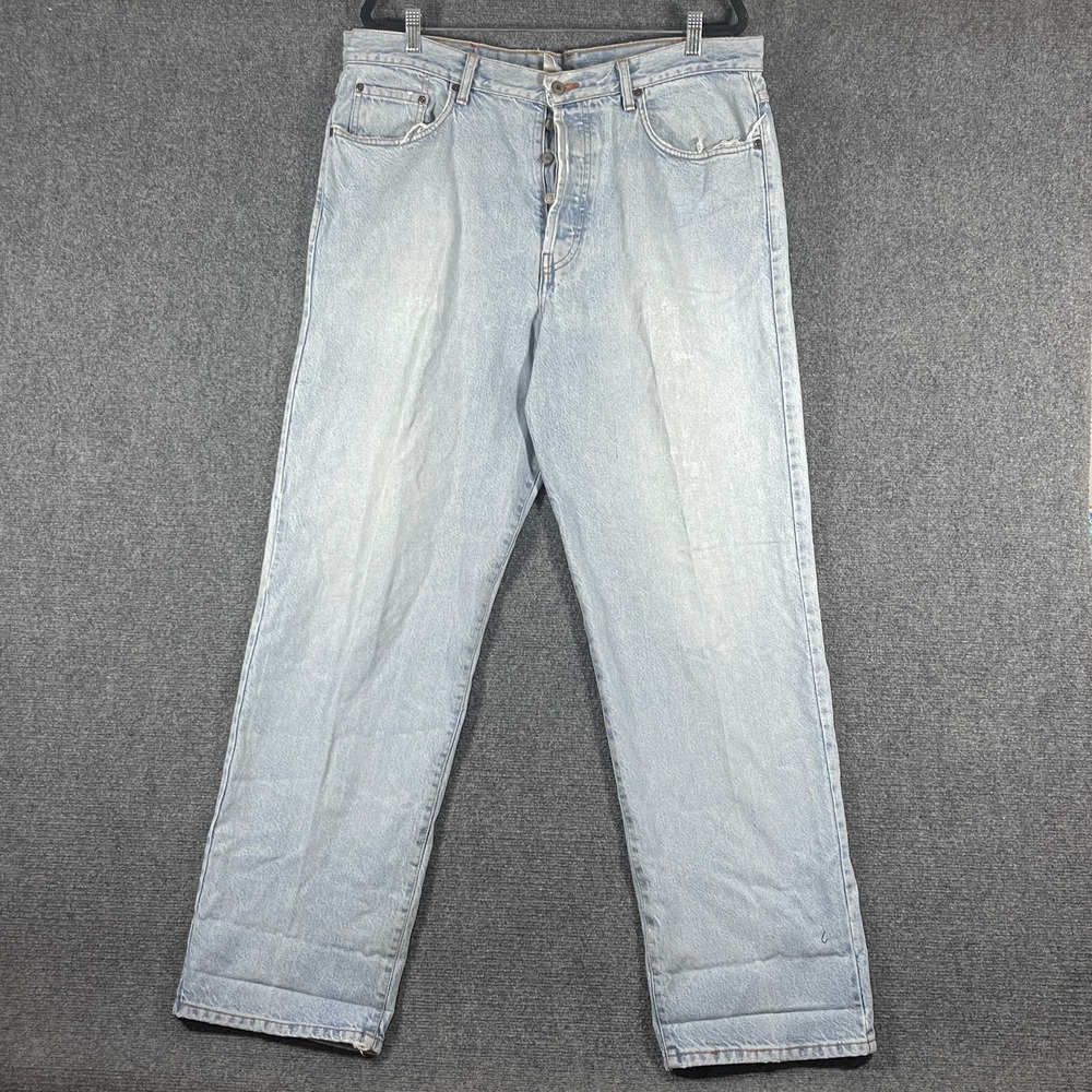 Vintage Lucky Brand VIntage Fit Button Fly Light Wash Jeans Mens Size 38x34